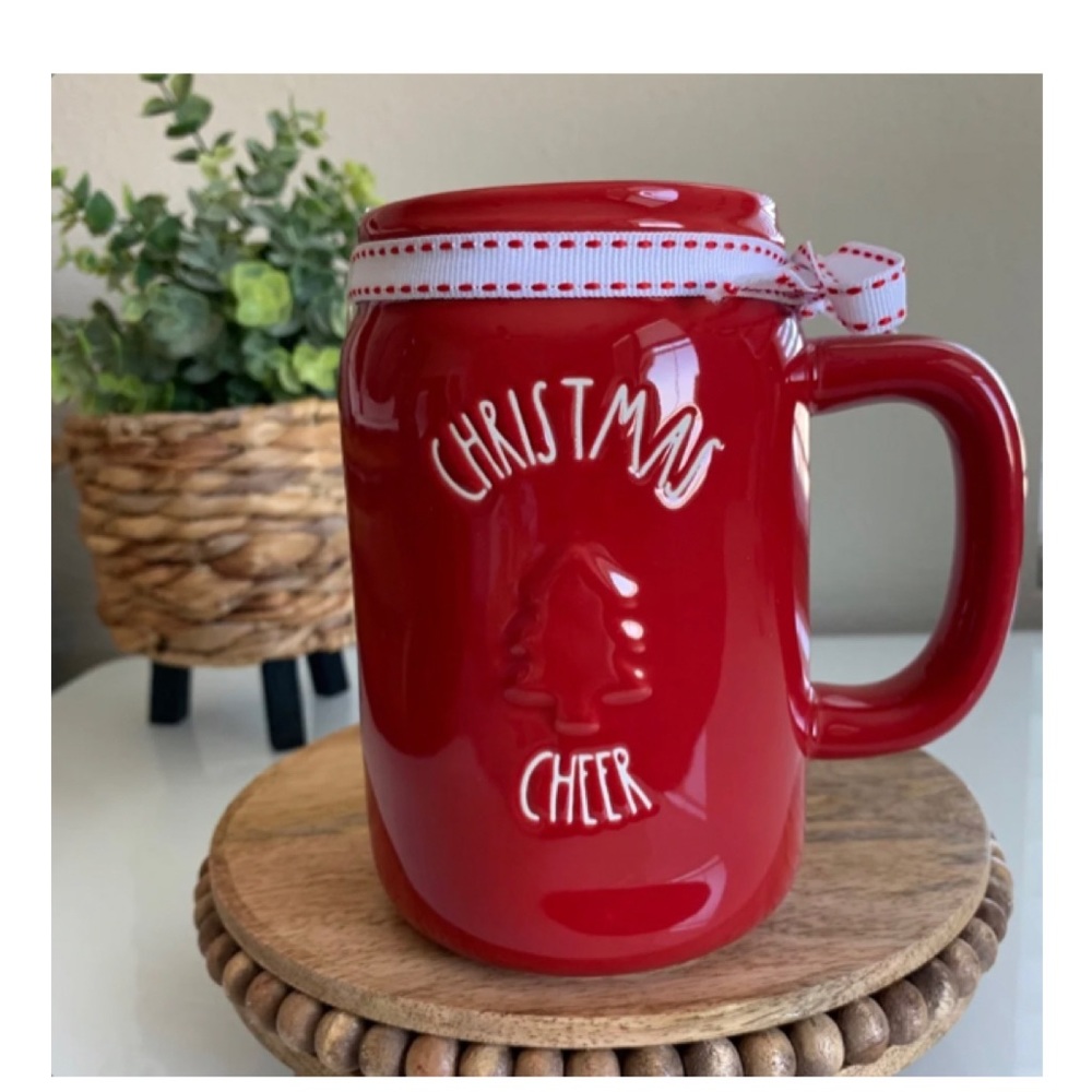 NEW Rae Dunn Christmas Cheer Mason Jar Mug